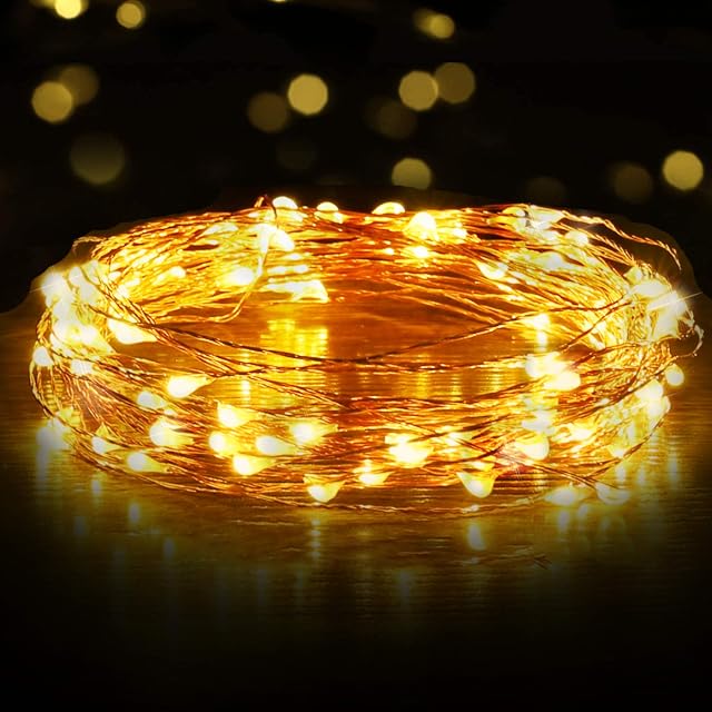 Fairy Lights USB, Ariceleo 5M 16 Ft. USB Powered Led Fairy Lights, 50 LEDs USB Plug in String Lights Firefly Lights for Bedroom, Chirstmas, Xmas, Computer (Warm White)