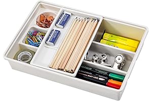 Adjustable Desk Drawer Organizer Tray