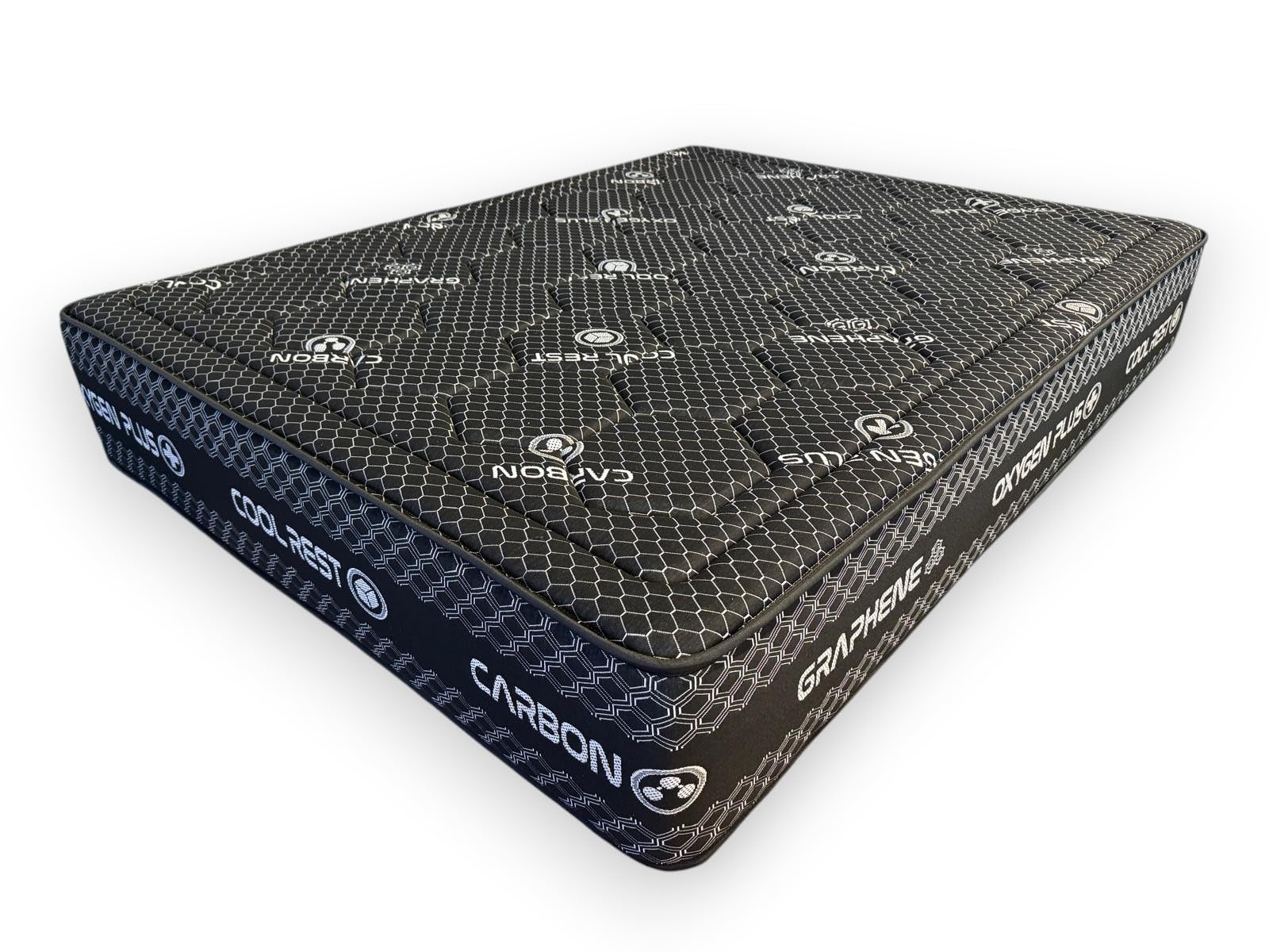 DAGOSTINO Home OBSYDION Black Label - Colchón Premium 30 cm - 90x200 cm - Jacquard Graphene y Oxygen Activa - Firmeza Media-Alta H3