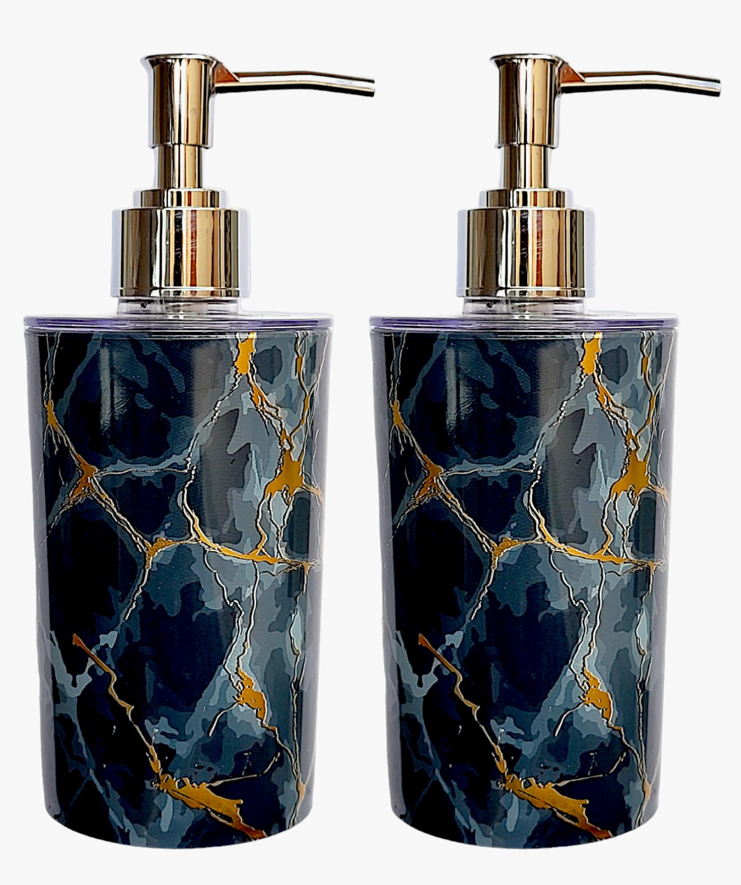 LAGET® Liquid Soap Dispenser|Sanitizer Dispenser, Lotion, Shampoo Dispenser | Handwash Bottle for Kitchen | Soap Dispenser for Wash Basin | 300 MLL (Pack of 2,Black)