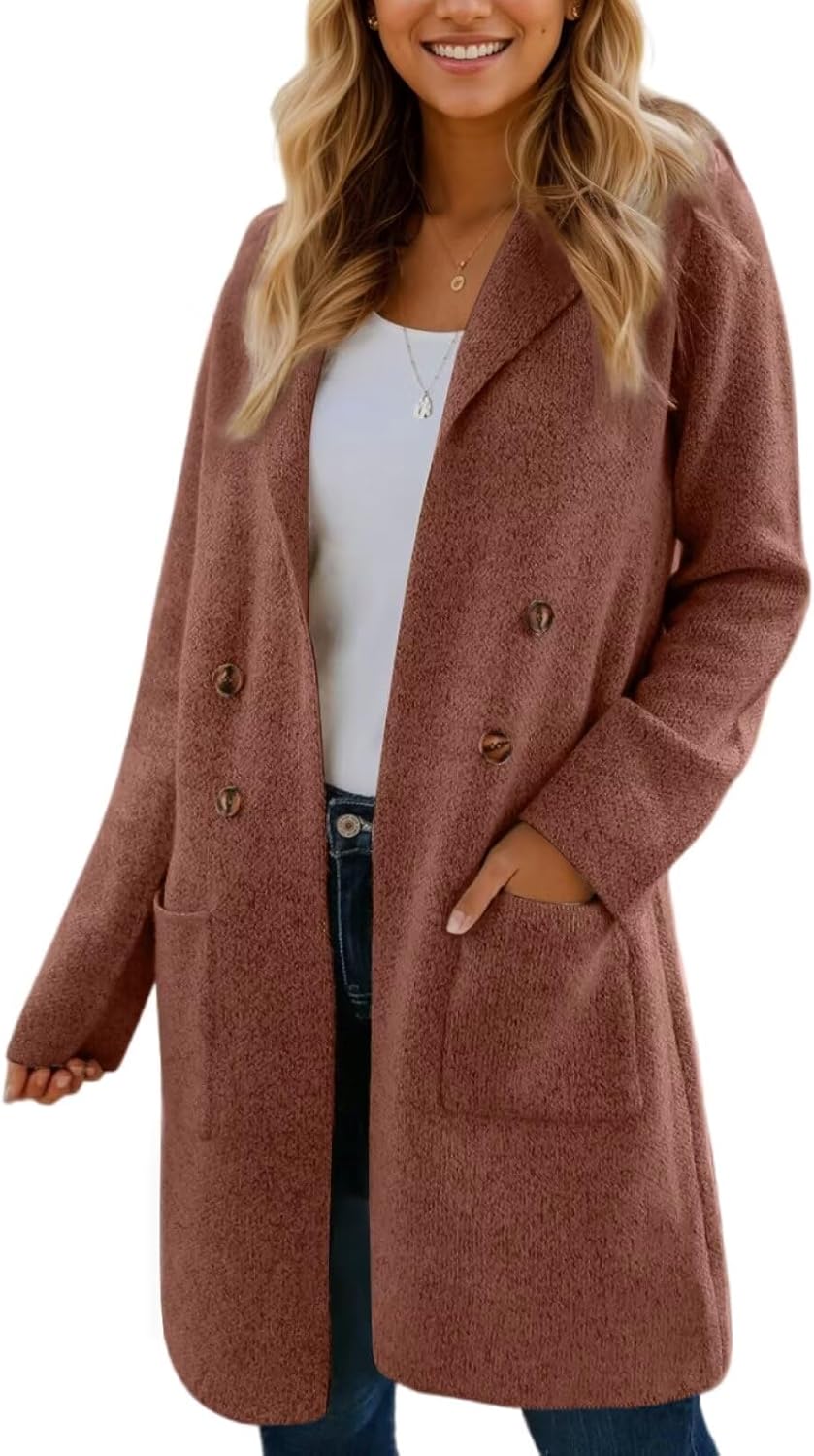 CiCiBird Women Fall Long Cardigan Sweater Trendy Knit Jacket Coat Oversized Button Up Blazer Coatigan CiCiBird Women Fall Long Cardigan Sweater Trendy Knit Jacket Coat Oversized Button Up Blazer Coatigan