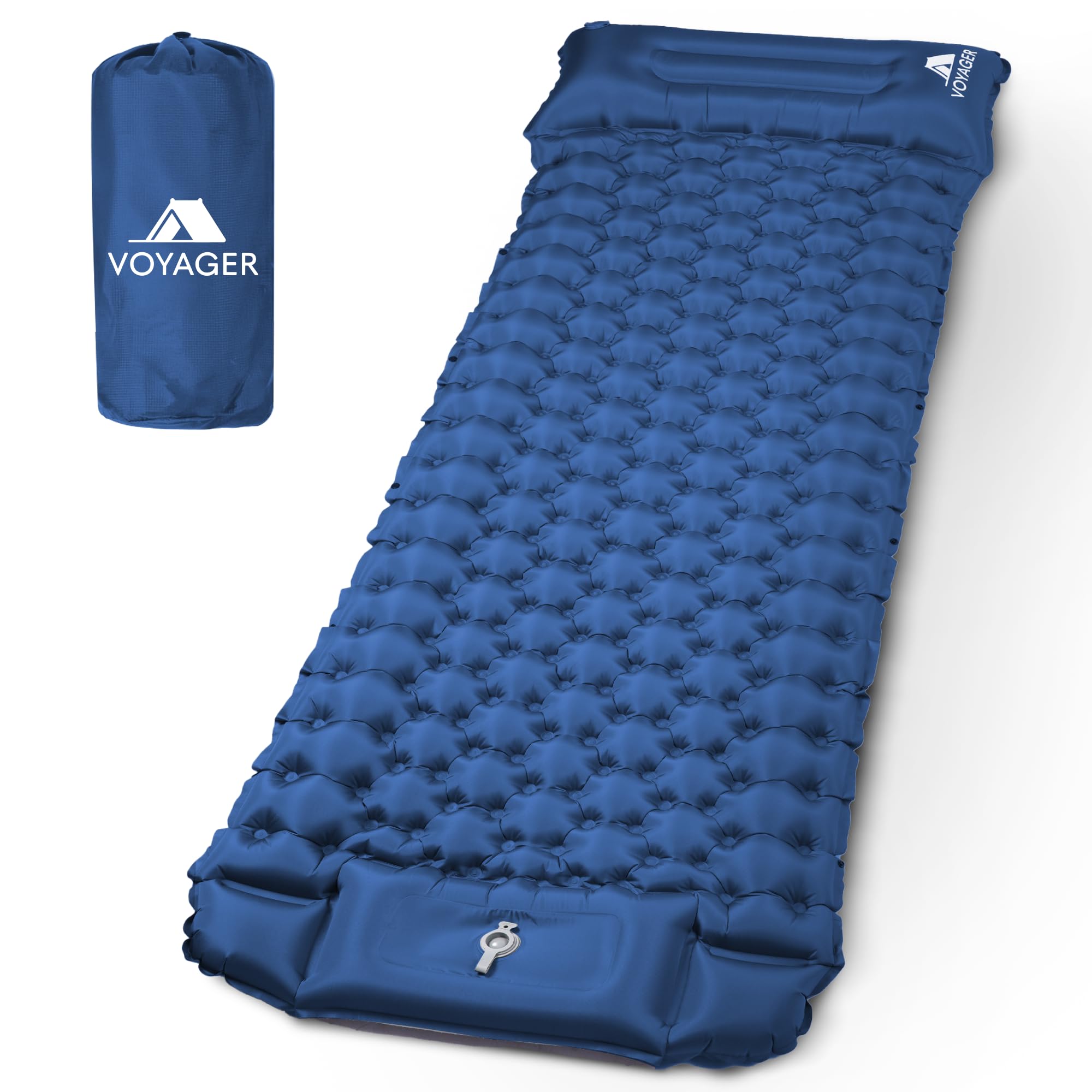 Voyager Single Ultralight Sleeping Pad, Durable 40D Nylon + TPU, Self-Inflating Camping Mat, Compact Inflatable Mattress for Camping, Hiking, Backpacking, Air Mats with Carry Bag, Sleeping Mats