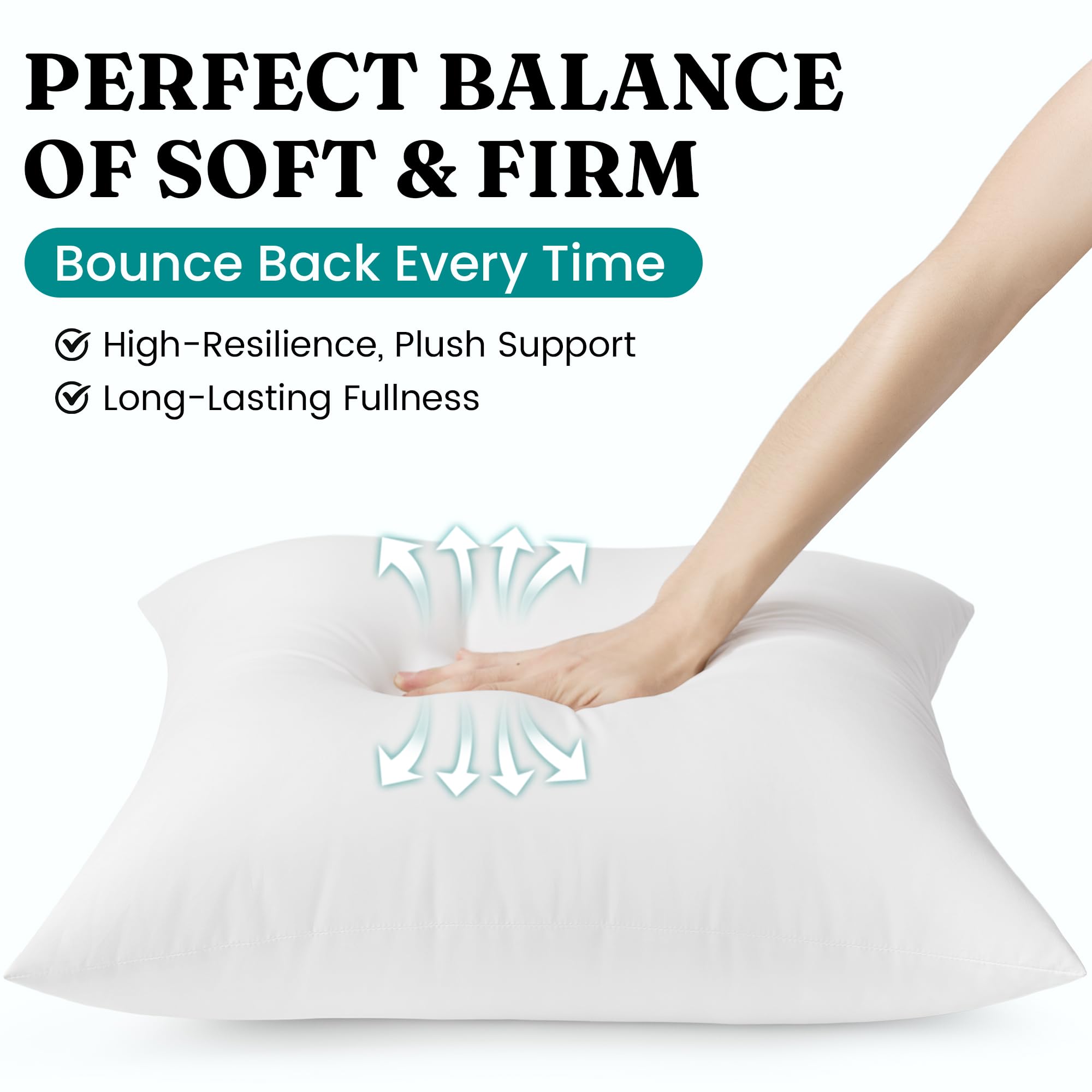 Waterproof Outdoor Pillow Inserts - Set of 2 -4 Waterproof Outdoor Pillow Inserts - Set of 2 -4