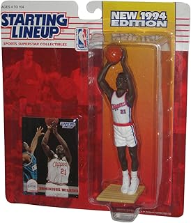 1994 - Kenner - Starting Lineup - New Edition - Dominique Wilkins #21 - Los Angeles Clippers - Vintage Action Figure - w/ Trading Card - Limited Edition - Collectible