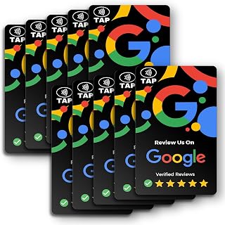 – Google Review Tap Card, NFC & QR Code Smart Card for Instant Customer Feedback | No Monthly Fees | Boost Business Reviews & SEO | Easy Tap & Scan Setup | All Phones Compatible (10)