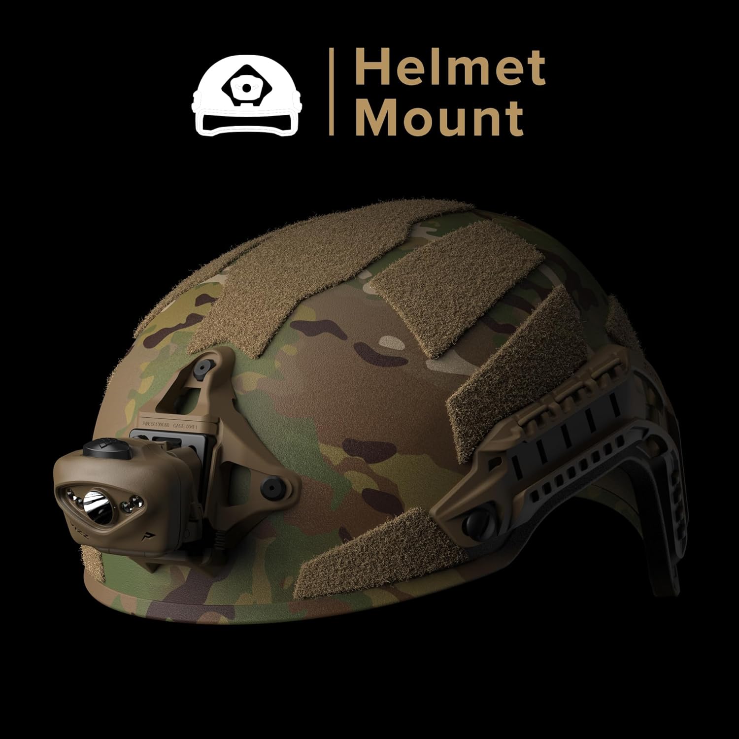 Princeton Tec Vizz Tactical MPLS LED Headlamp, Red/Green/Blue/Ir/White Bulb, 550 VIZZ-MPLS-MC