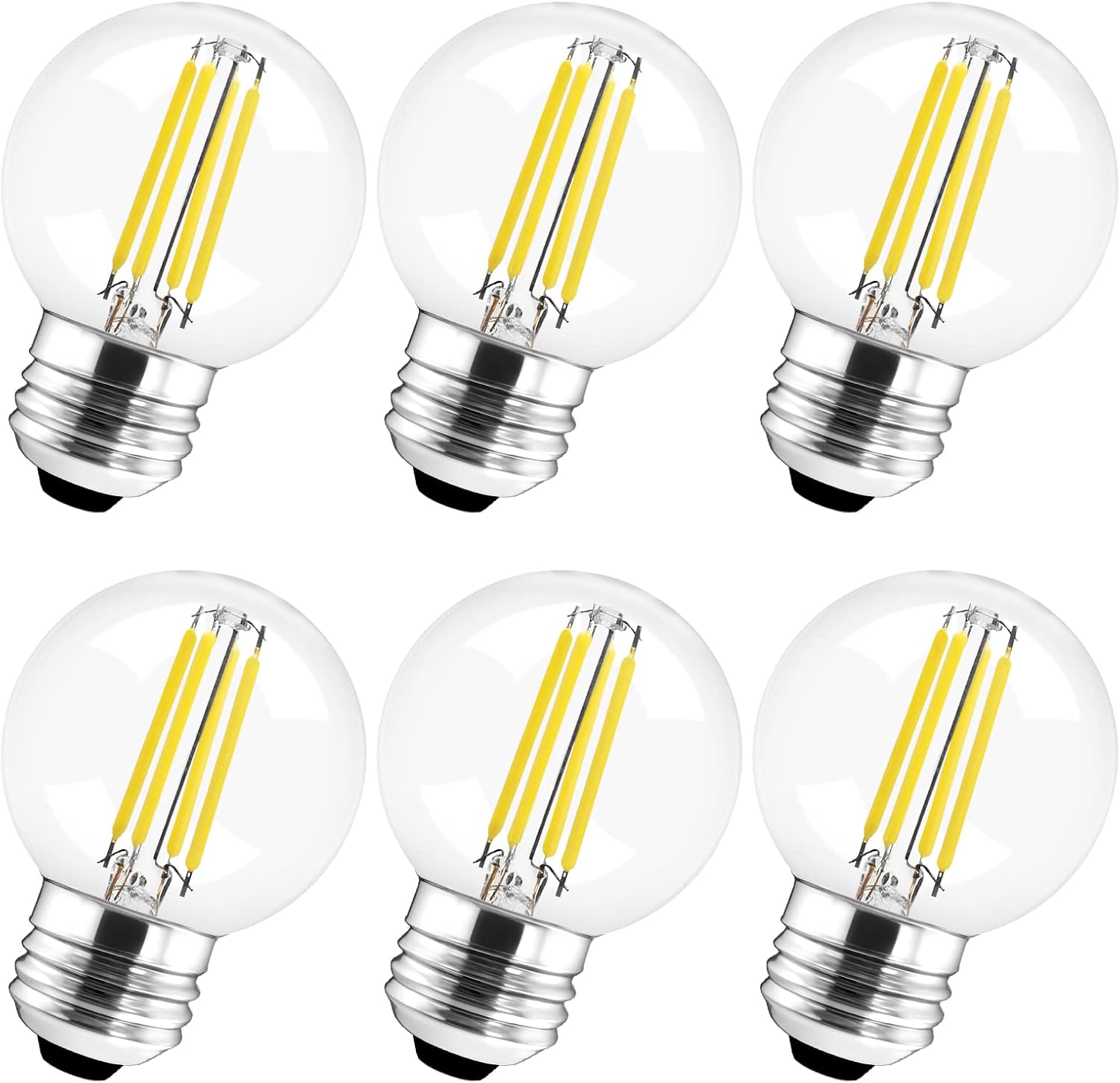 Hizashi E26 LED Bulb 60W Dimmable Globe Light Bulbs G16.5 LED Edison
