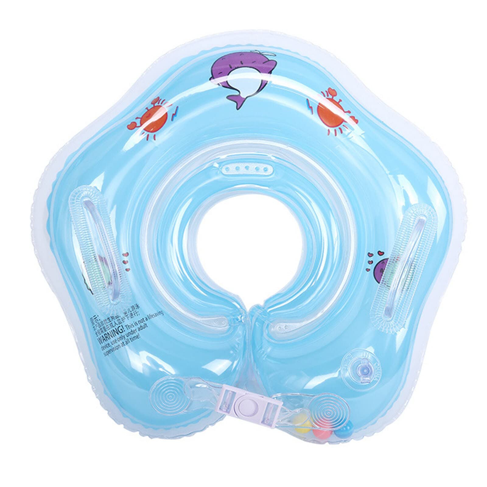 COOLBABY Circle Shaped Inflatable Baby Children Swimming Neck Ring(Blue)