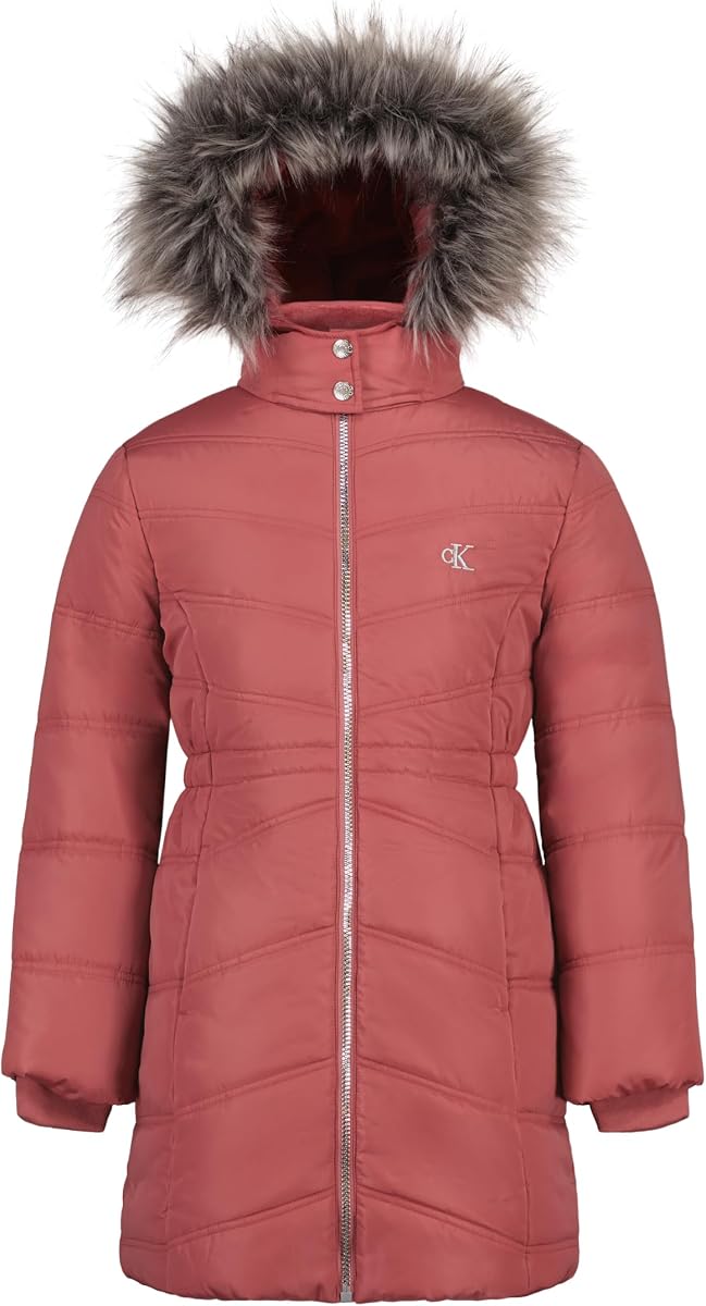 Chaqueta acolchada de invierno con capucha para niña, abrigo pesado de cuerpo entero con forro polar