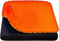 Vista 1 de Cojín de asiento de gel, cojín de asiento de enfriamiento (súper grande y grueso), diseño de panal transpirable que absorbe los puntos de presión