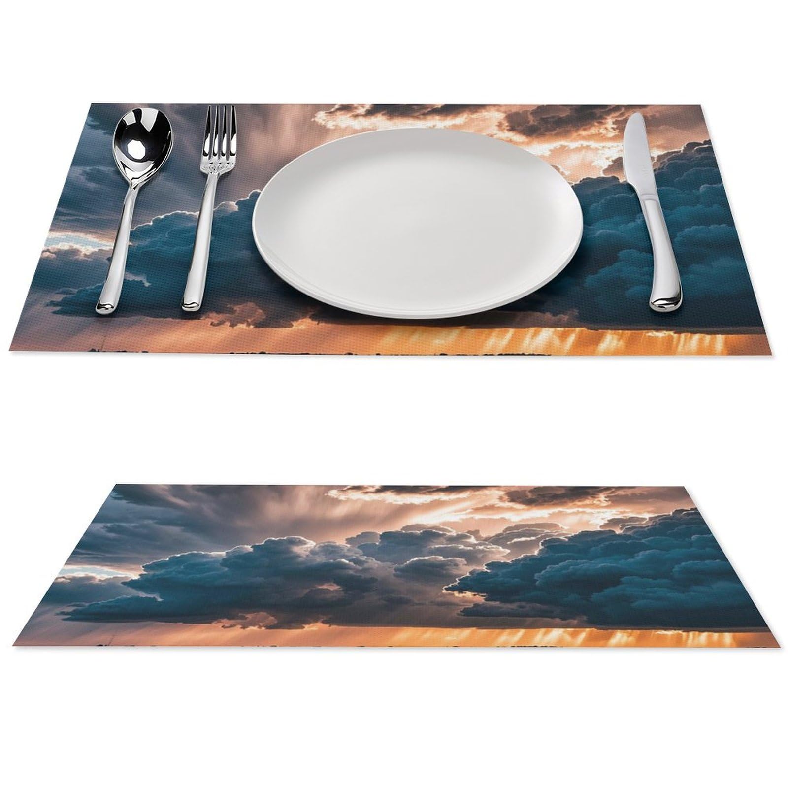 Sets de table imperméables et lavables lot de 6 en PVC antidérapant