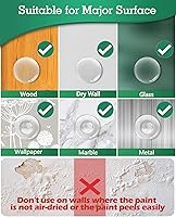 Vista 4 de Topes de pared para puerta, 12 unidades, protector de pomo de puerta de pared, protector de puerta, protectores de pared contra pomos de puertas