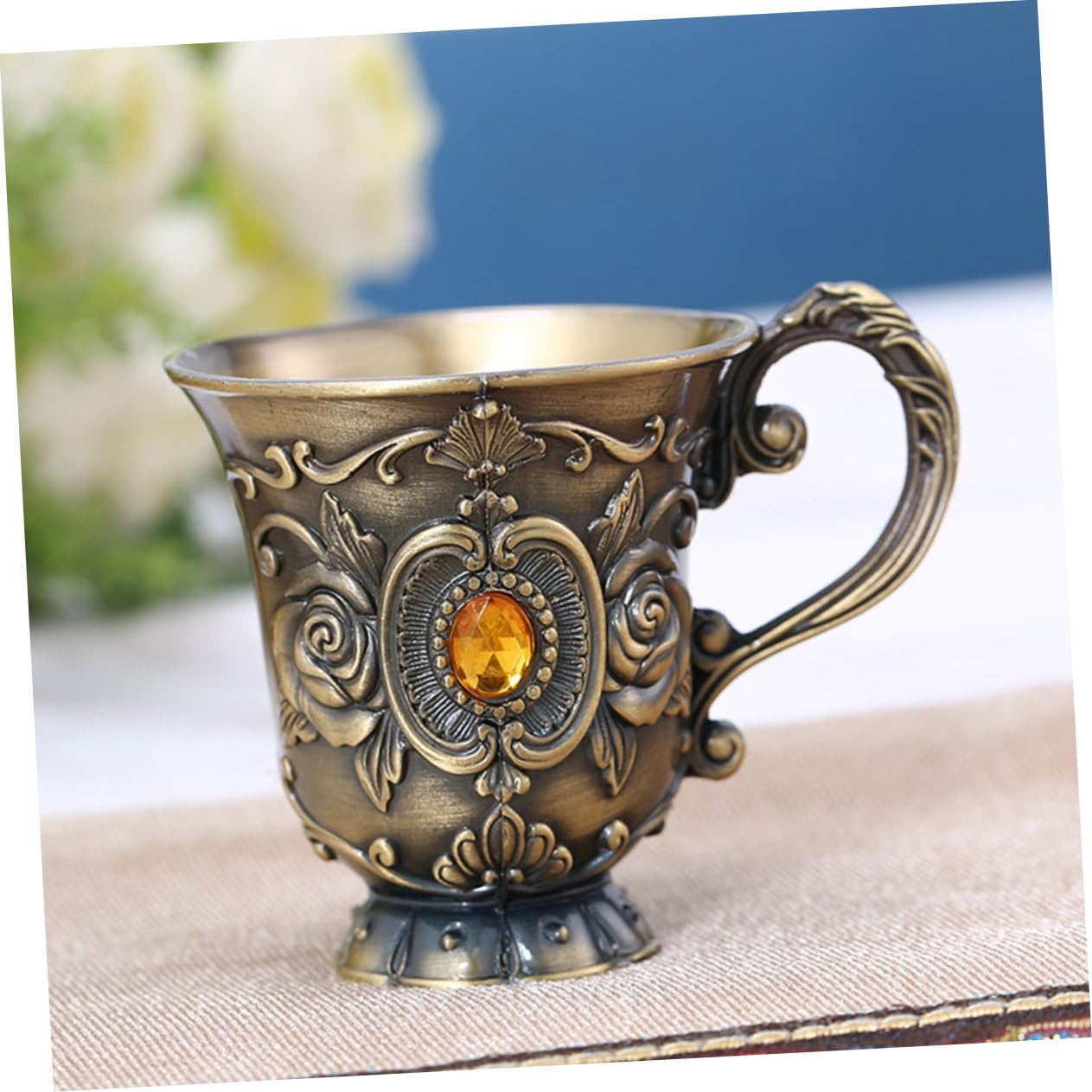 Verres à vin en cuivre, Tasse de Sacrifice 1 pièce, Verre à Shot Vintage en Relief, coudières for Bureau, Coupe de Calice Royal, gobelet à vin, Verre à vin en Laiton Gothique