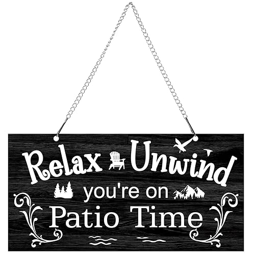 Hotop Patio Decor Patio Sign Decorations Outdoor Metal Porch Wall