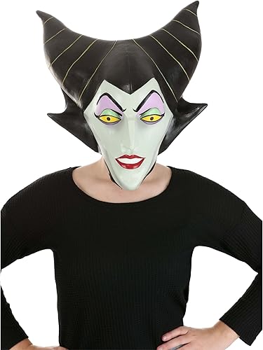 Disney Maléfica, Reina Malvada Siniestra, Máscara de látex para disfraz de villano estándar
