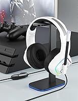 Vista 7 de ZIUMIER Auriculares Blancos para Juegos para PC, PS4, PS5, Xbox One, Xbox Series SX, Switch, Micrófono con Cancelación de Ruido, Sonido Estéreo