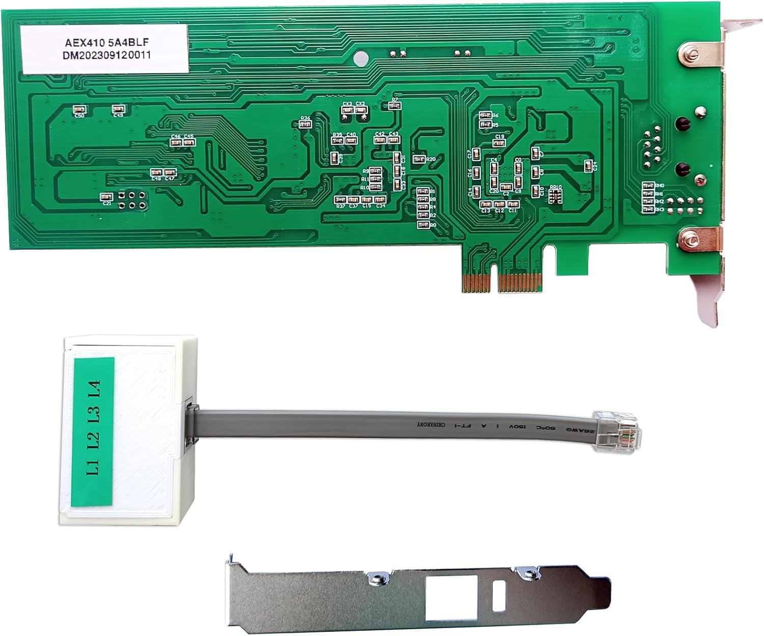 Asterisk Card with 2 FXS+2 FXO Modules,PCIe Card TDM410E for IP PBX VoIP Phone Adapter,with Low Profile for 2U Computer
