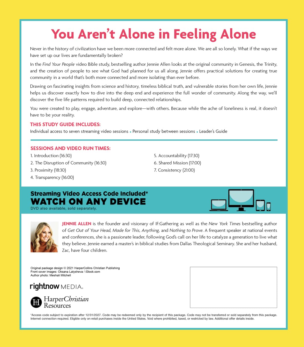 Find Your People Bible Study Guide plus Streaming Video: Building Deep Community in a Lonely World