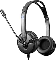 HP Headset DHE-8009 Preto com Microfone conector P2 4vias Driver 40mm cabo 190cm com microfone omnidirecional conector P2 4 vias 194R3AA