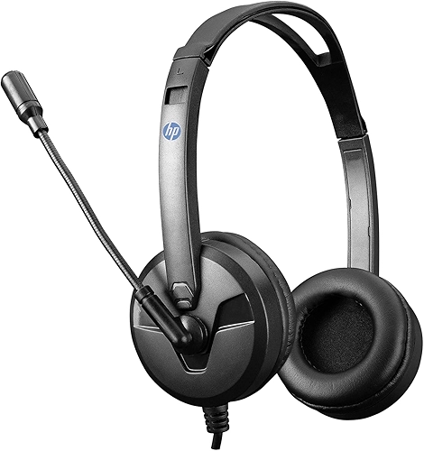 HP Headset DHE-8009 Preto com Microfone conector P2 4vias Driver 40mm cabo 190cm com microfone omnidirecional conector P2 4 vias 194R3AA
