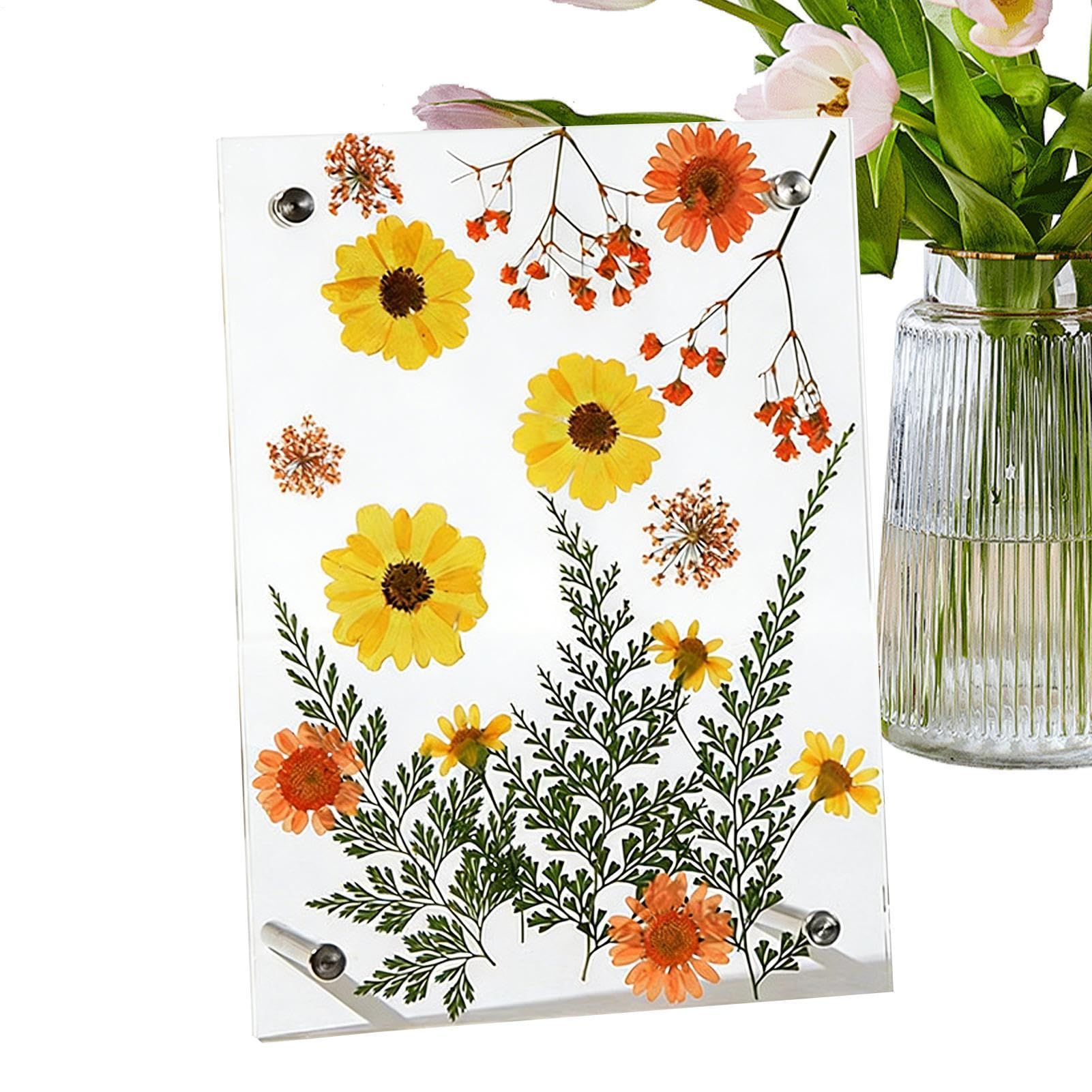 Cadre de fleurs séchées déco murale durable pour masquer mur vide - 8