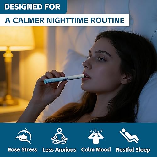 Miniatura 7 de Lápiz difusor de hierbas, difusor de sueño con melatonina, lavanda, ashwagandha y manzanilla para apoyo calmante, intercambio totalmente natural,