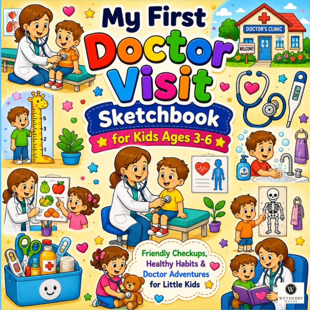 My First Doctor Visit Coloring Book for Kids: An Interactive Pediatric Clinic Activity Book with Big Bold Lines to Melt Checkup Anxiety and Build Fine Motor Skills