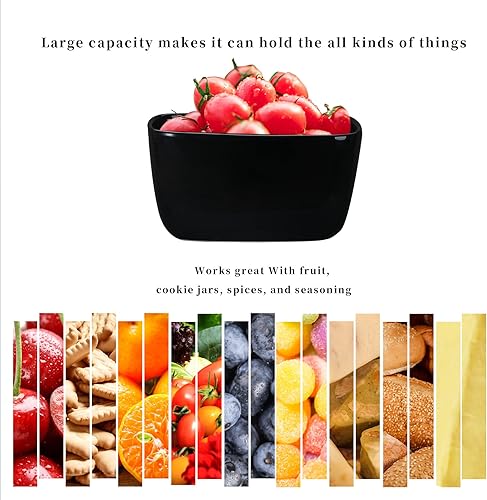 Miniatura 4 de HAOTOP Mantequillera de porcelana perfecta para 4 barras de mantequilla, recipiente de mantequilla grande de cerámica con tapa (negro)