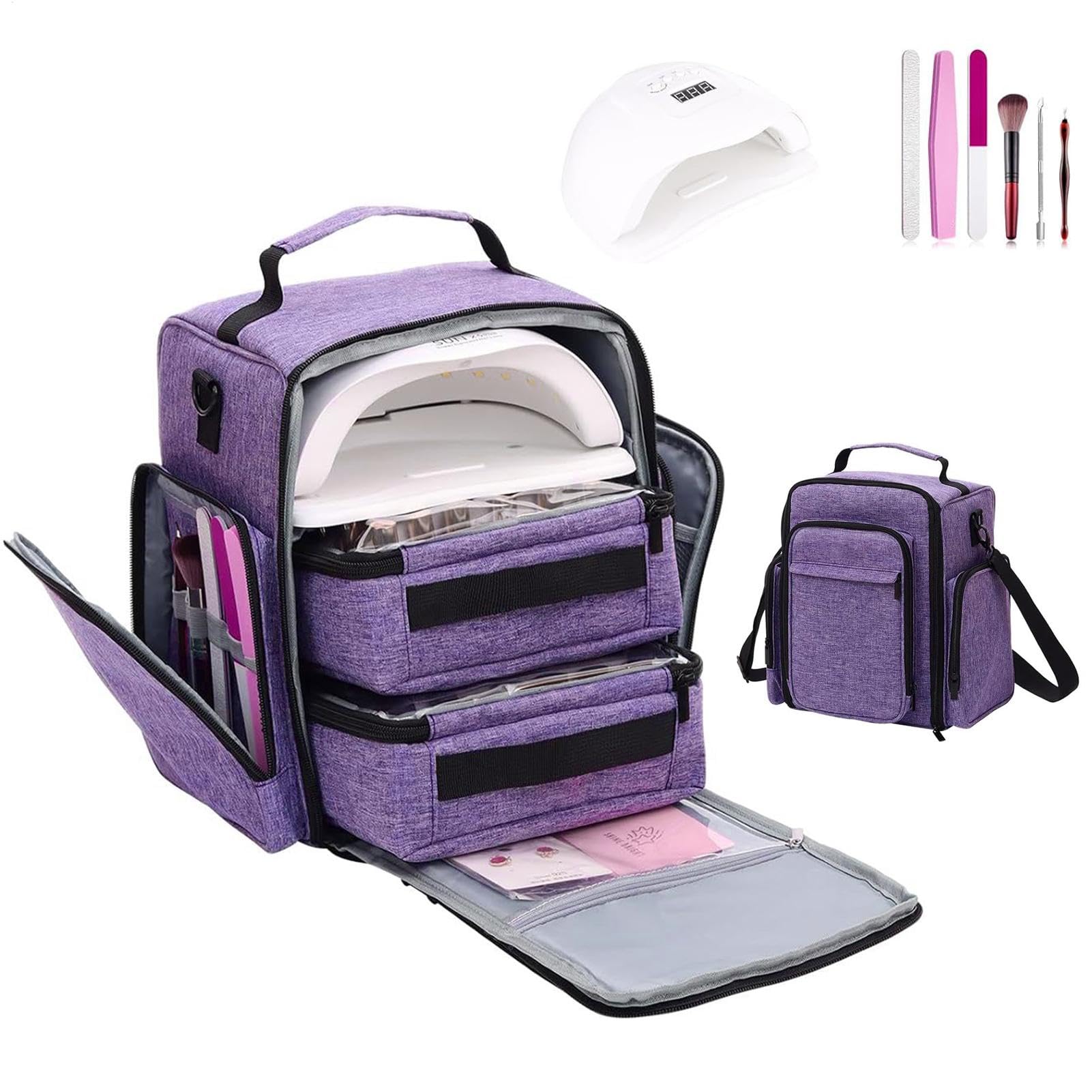 Estuche para Esmalte de uñas, Organizador de Almacenamiento de Esmalte de | Estuche De Viaje portátil organizador de esmalte de uñas, organizador de alm