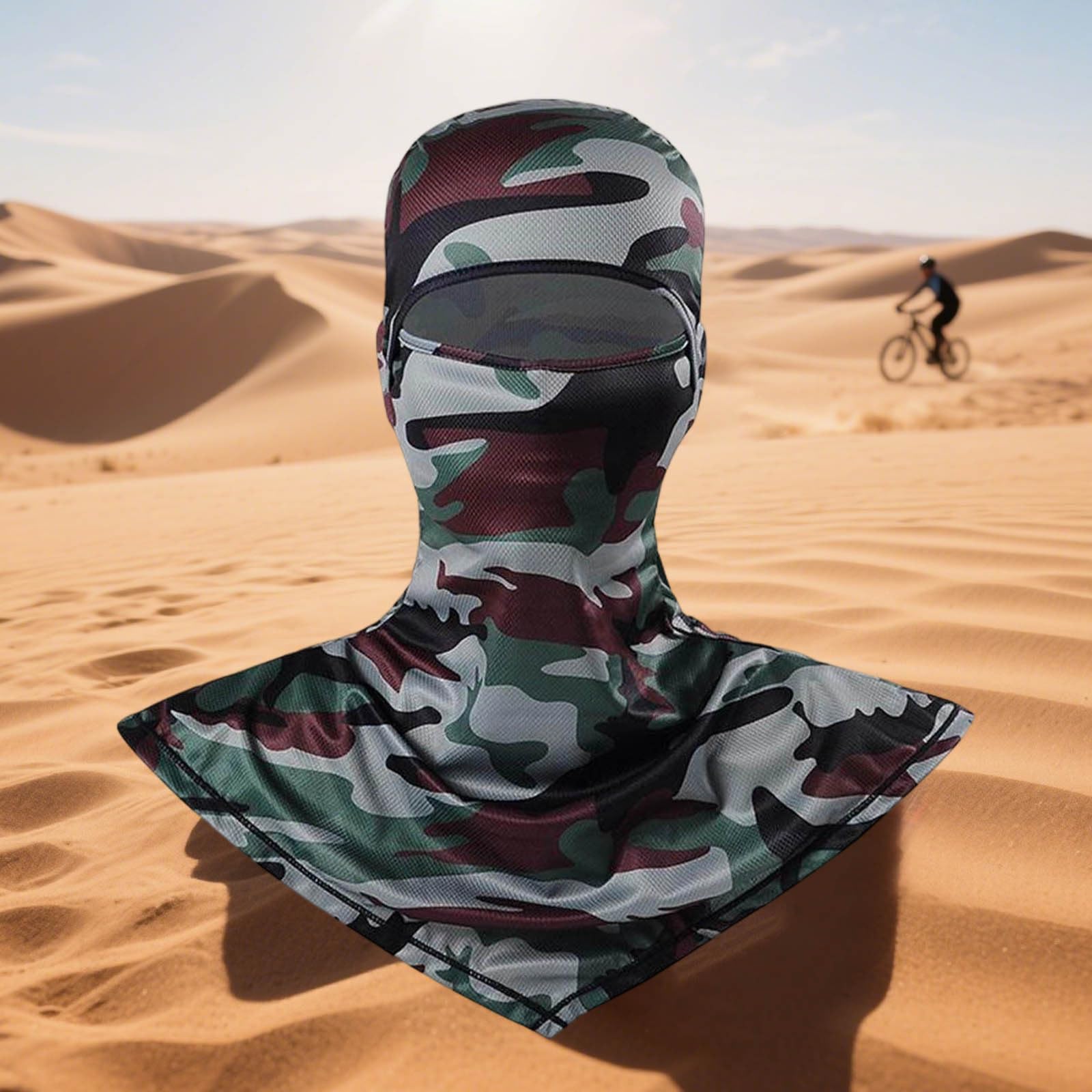 Bandana - Máscara de cobertura facial para mujer, bufanda, camuflaje, cuello, protección solar, absorbente, transpirable, transpirable, para protección solar