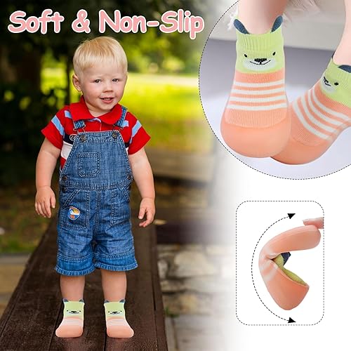 Miniatura 3 de 1 par de zapatos de bebé, calcetines de bebé, zapatos para niños y niñas, zapatos antideslizantes con suela de goma suave, zapatos para niños