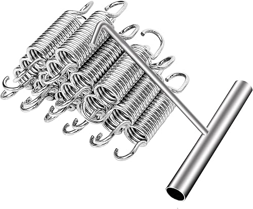Muelles para trampolín de 3.5 pulgadas, 16 resortes de repuesto resistentes y un gancho en T de acero para trampolín, accesorios para trampolín,