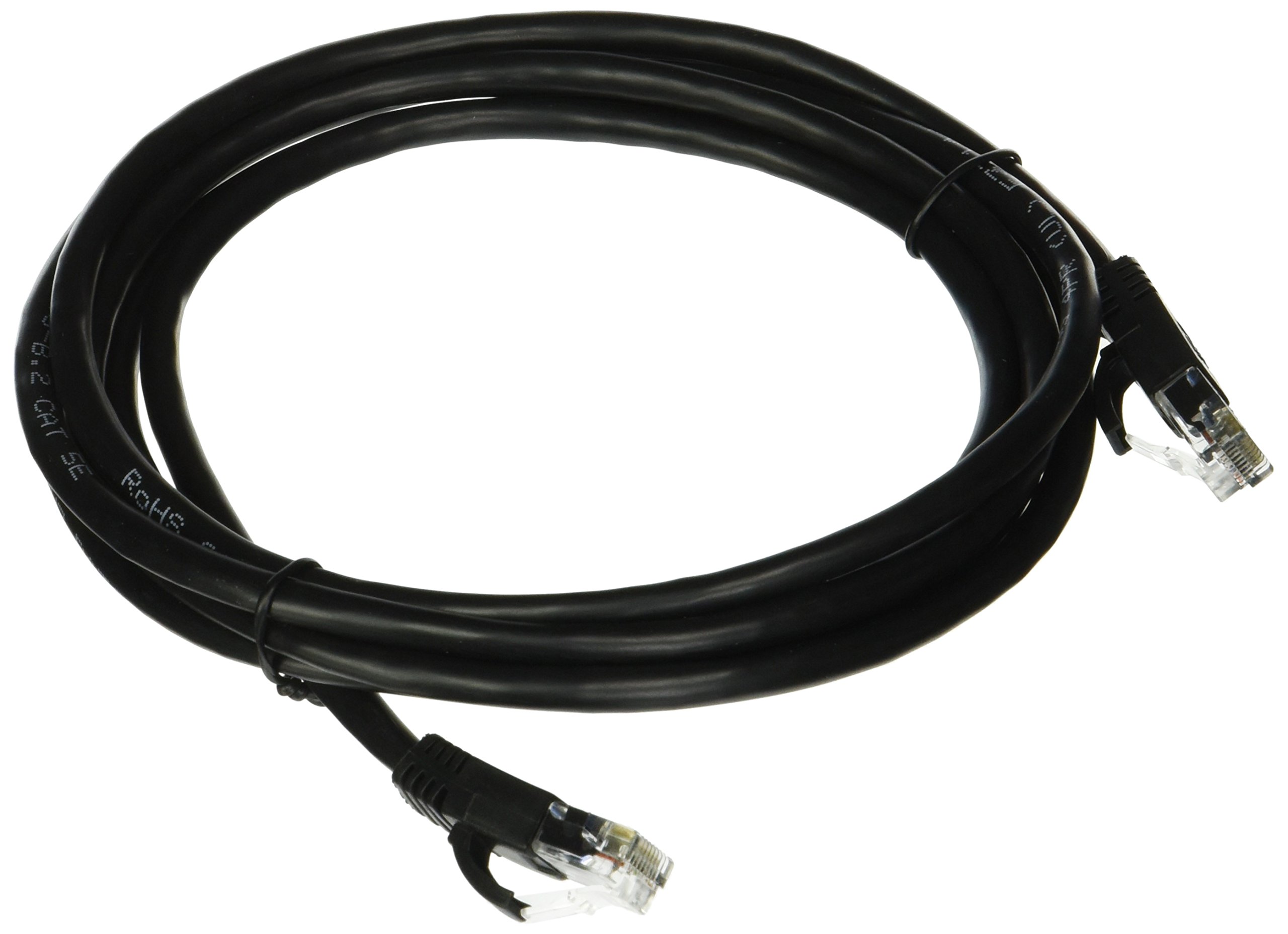 Hellermann TytonPCBLK7 Category 5e Patch Cord, 7ft Length, Black