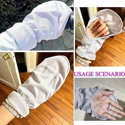 Miniatura 6 de 2 pares de guantes de protección solar para manos, protector UV, transpirable, refrescante, sin dedos, para mujeres y hombres, conducción, pesca