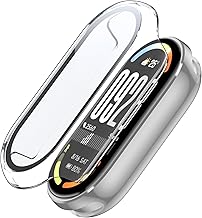 FDHYFGDY Hülle für Xiaomi Smart Band 10 Schutzhülle mit Displayschutz, Hard Anti Kratz Ultradünne, Schutzfolie Kompatibel mit Xiaomi Smart Band 10 - Transparent