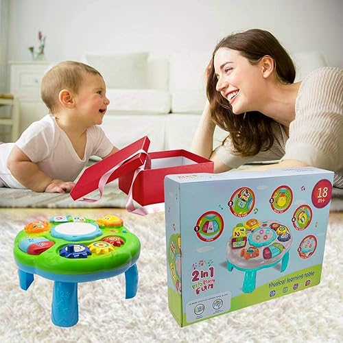 Miniatura 6 de Juguetes para bebés de 6 a 12 meses, centro de mesa de actividades para bebés, juguetes musicales para bebés de 0, 3, 6, 9, 12, 18 meses, juguete