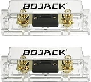 BOJACK 2PCS 200A ANL Fuse Holder and 2pcs 200Amp 32VDC ANL Fuses for Audio and Video Systems