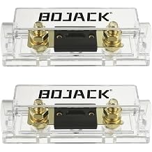 BOJACK 2pcs 150A ANL Fuse Holder and 2pcs 150Amp 32VDC ANL Fuses for Audio and Video Systems