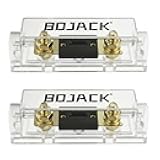 BoJack 2pcs 200A ANL Fuse Holder and 2pcs 200Amp 32VDC ANL Fuses for Audio and Video Systems