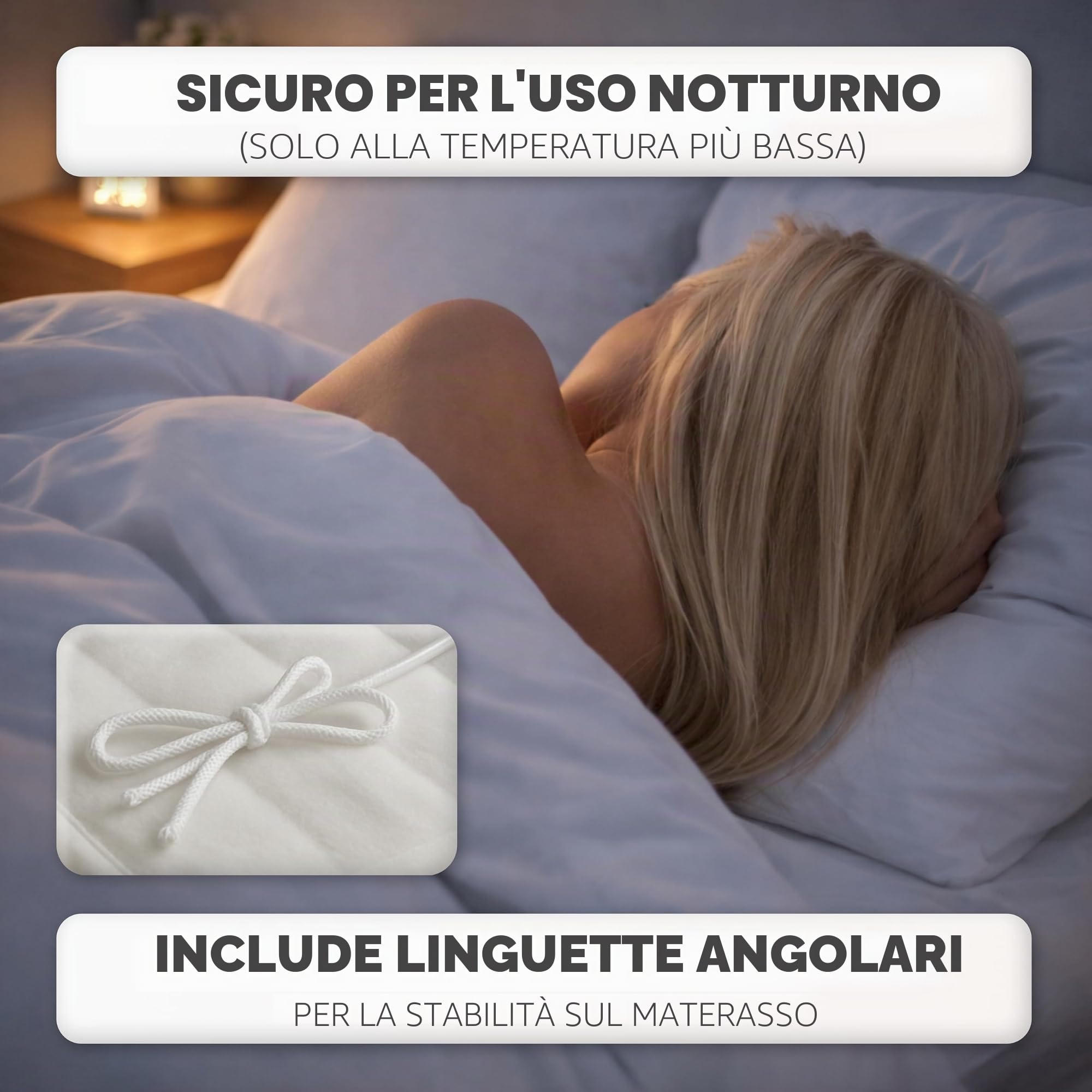 Status Electric - Coperta elettrica ad intensità Regolabile con Protezione Anti-surriscaldamento, Bianco, King