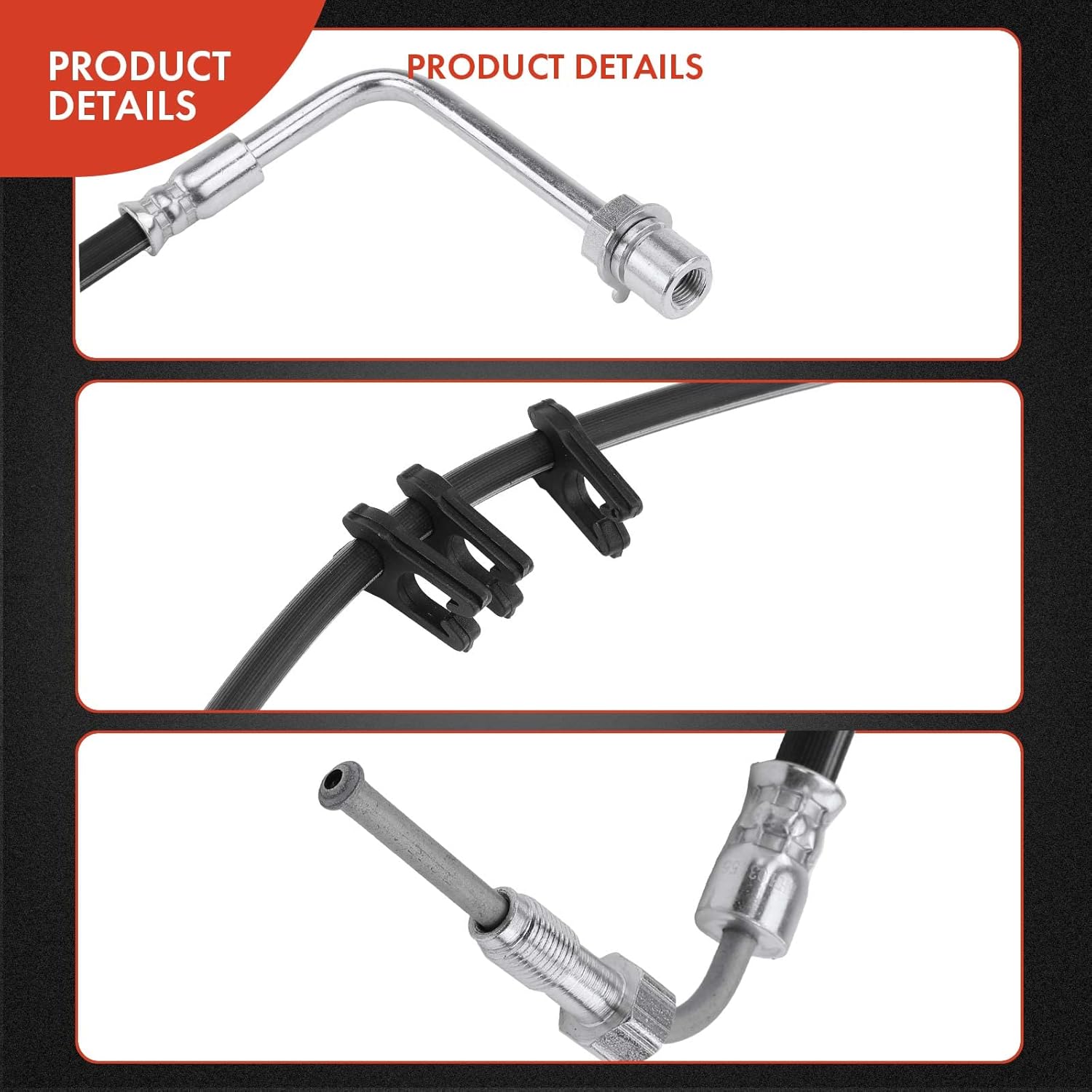 A-Premium Rear Driver and Passenger Brake Hydraulic Hose Compatible with Ford Models - Windstar 1995-2003 - Replace# 3F2Z2282CB,Pack of 2