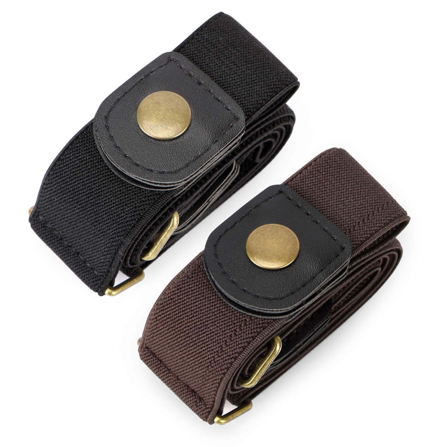 2 Pack Buckle Free Comfortable Elastic Belt for Women or Men, Buckle-less No Bulge No Hassle Invisible Belts WHIPPY-image-44
