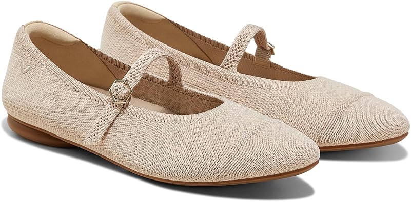 VIVAIA Tamia Mary Jane Flats for Women Comfortable Toe Flat Shoes Adjustable Washable Ballet Flats