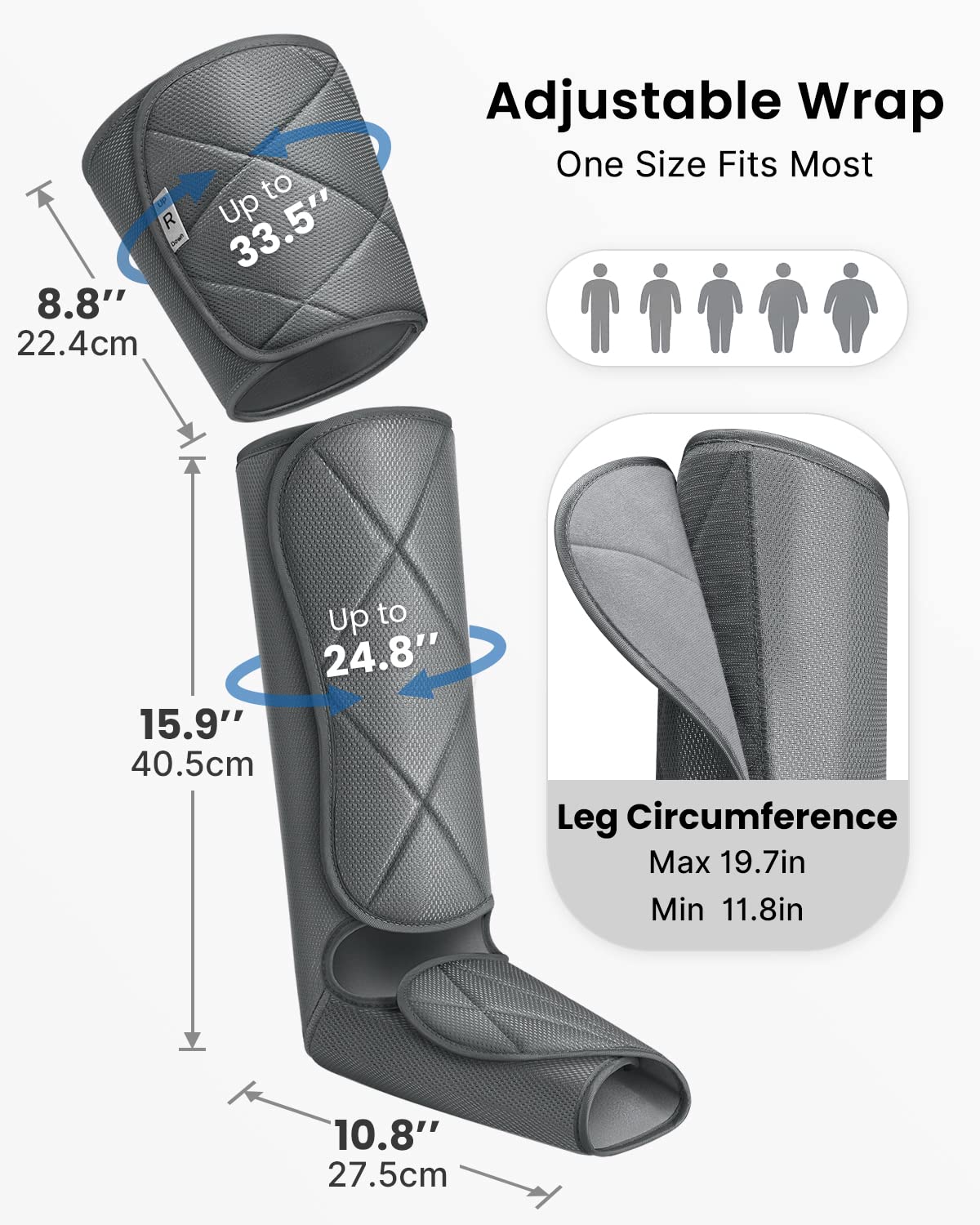 RENPHO Leg Massager with Heat for Circulation, FSA HSA Eligible Air Compression Calf Massager, Effective for Mother Father Reduce Swelling and Muscle Relaxation RENPHO Leg Massager with Heat for Circulation, FSA HSA Eligible Air Compression Calf Massager, Effective for Mother Father Reduce Swelling and Muscle Relaxation