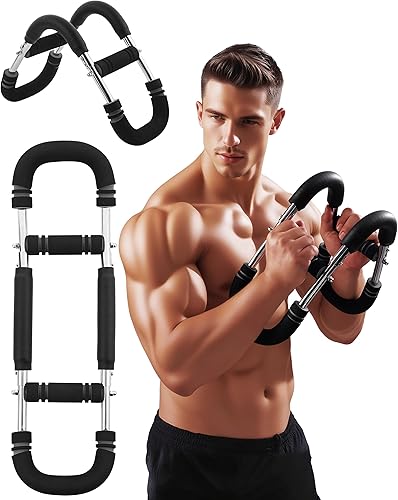 Miniatura 8 de Twister Arm Exerciser, Adjustable Spring Workout Bar, Forearm Triceps Chest Inner Thigh Muscle Enhanced Exercise Strengthener, Upper Body Strength