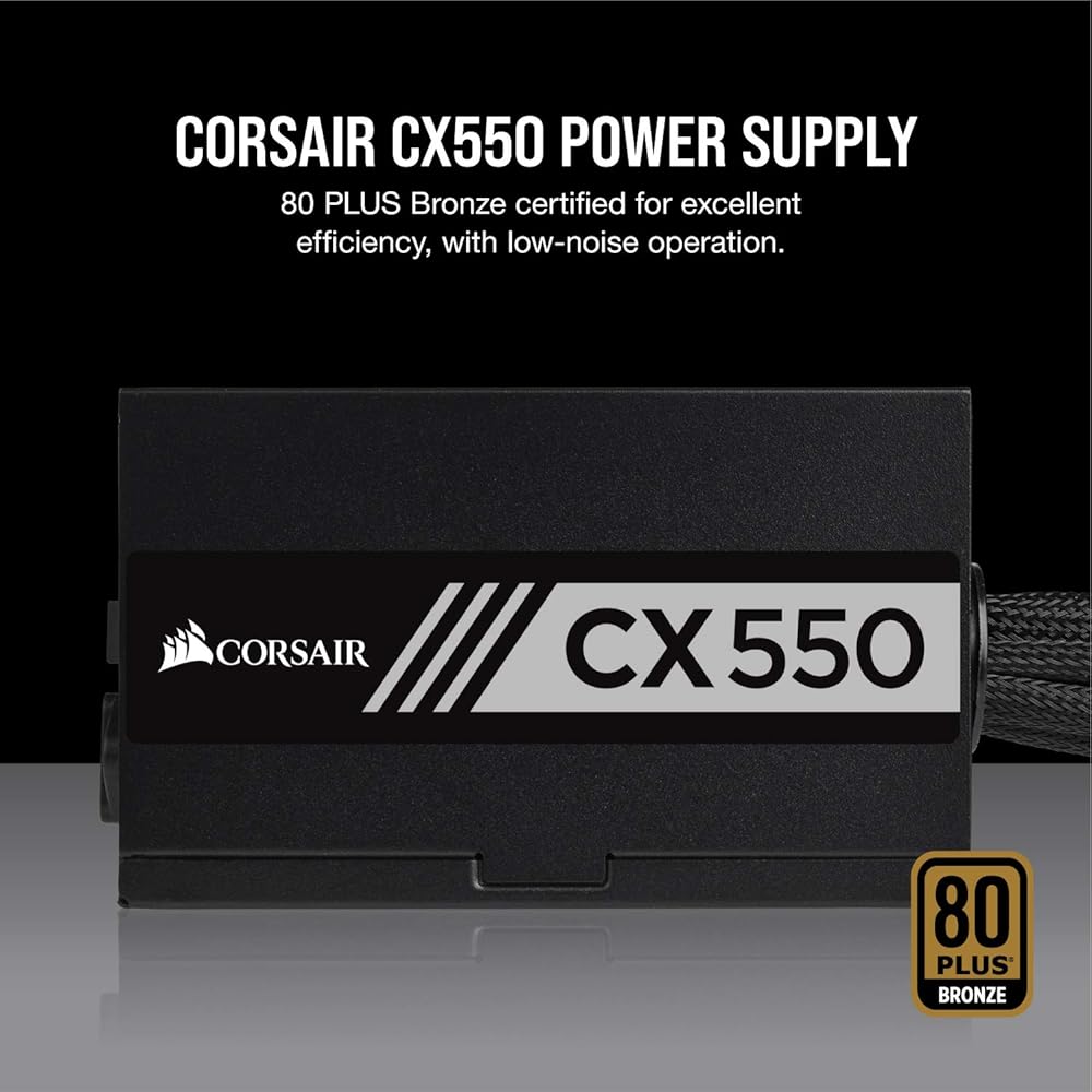 Corsair CX Series, 80 Plus Bronze Certified 550W Non-Modular Power Supply thumbnail 2