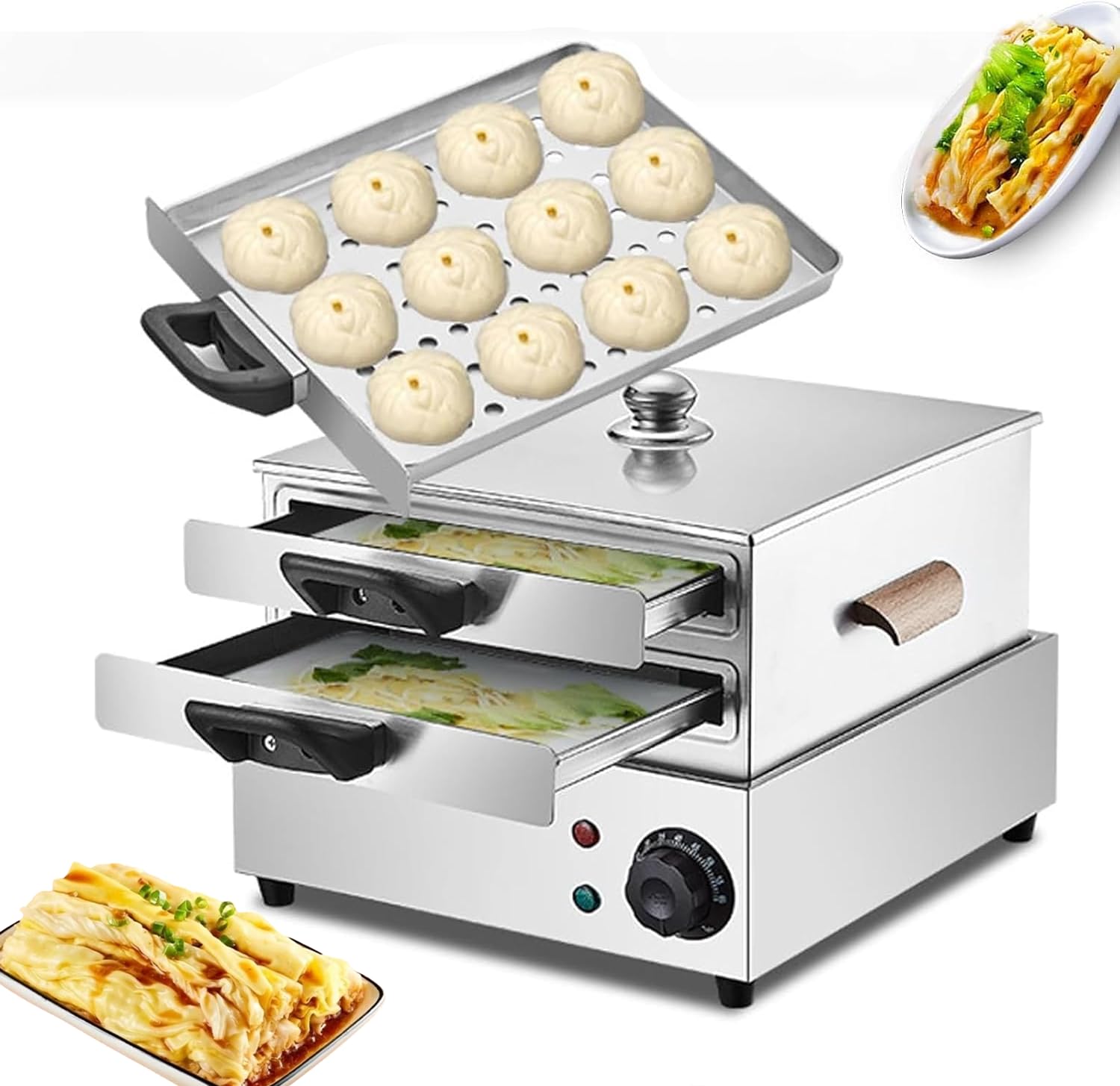 Machine à rouleaux de nouilles de riz finie l'attente avec ce cuiseur 2000W