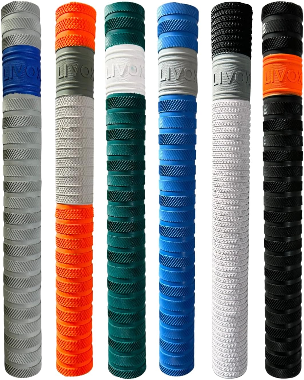 LIVOX Thunderblade, Dynamic And Bracelet Texture Cricket Bat Handle Grips pack of 6 Super Tacky