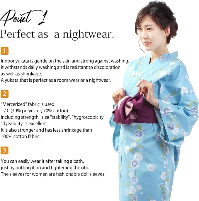 Amazon.com: Fuuka Kimono japonés para interiores Yukata OBI - Juego de 2  tallas S/M/L, 24 patrones a elegir : Ropa, Zapatos y Joyería