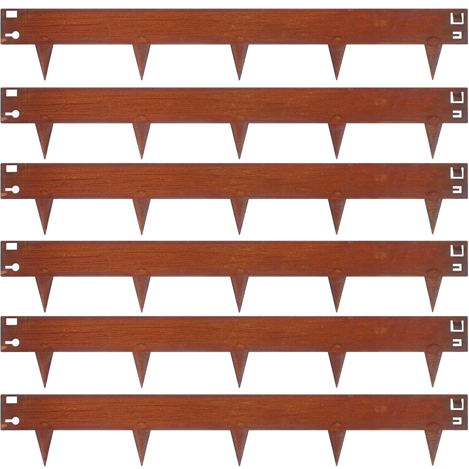 6.3 Inch Cor-Ten Steel Landscape Edging 6 Pack